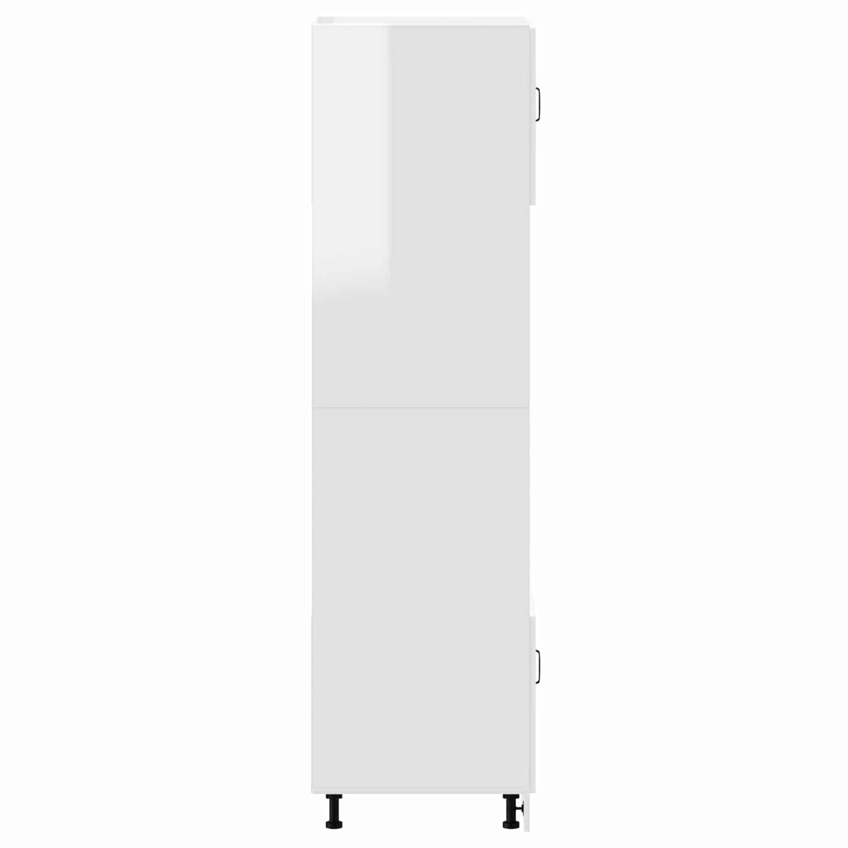 Oven Cabinets 2 pcs Porto Gloss White Engineered Wood