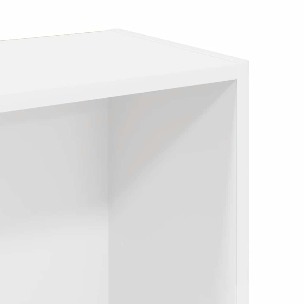 Bookcase White 80x24x109 cm Engineered Wood