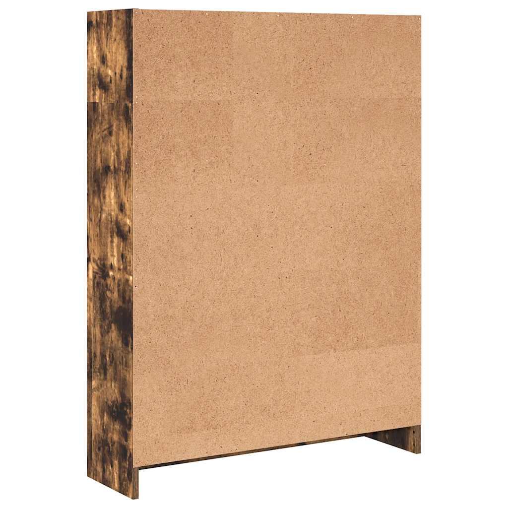 Bookcase Smoked Oak 80x24x109 cm Engineered Wood