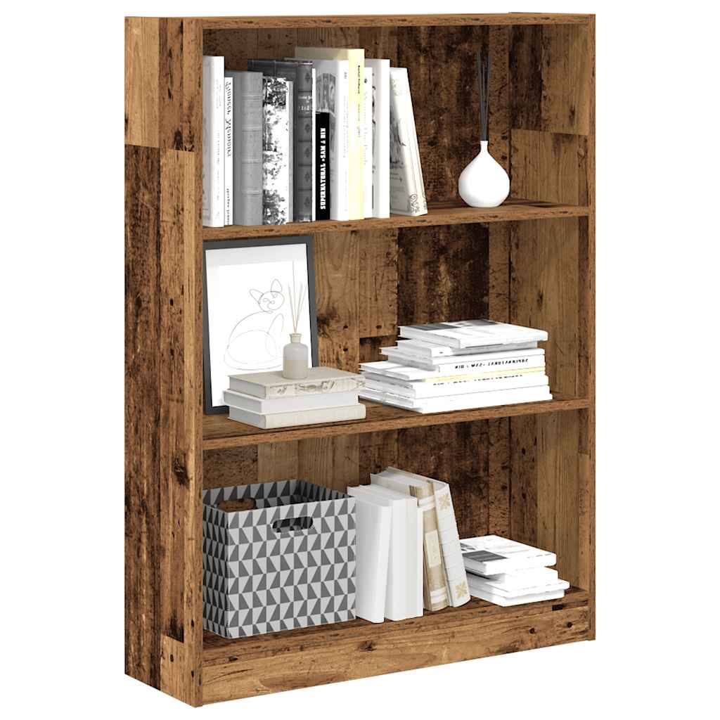 Bookcase Old Wood 80x24x109 cm Engineered Wood