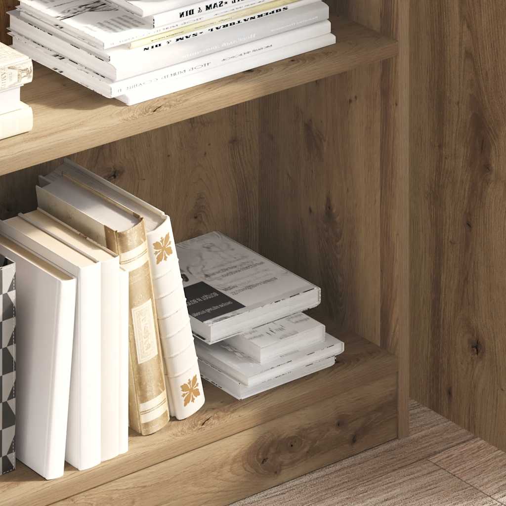 Bookcase Artisian Oak 80x24x109 cm Engineered Wood