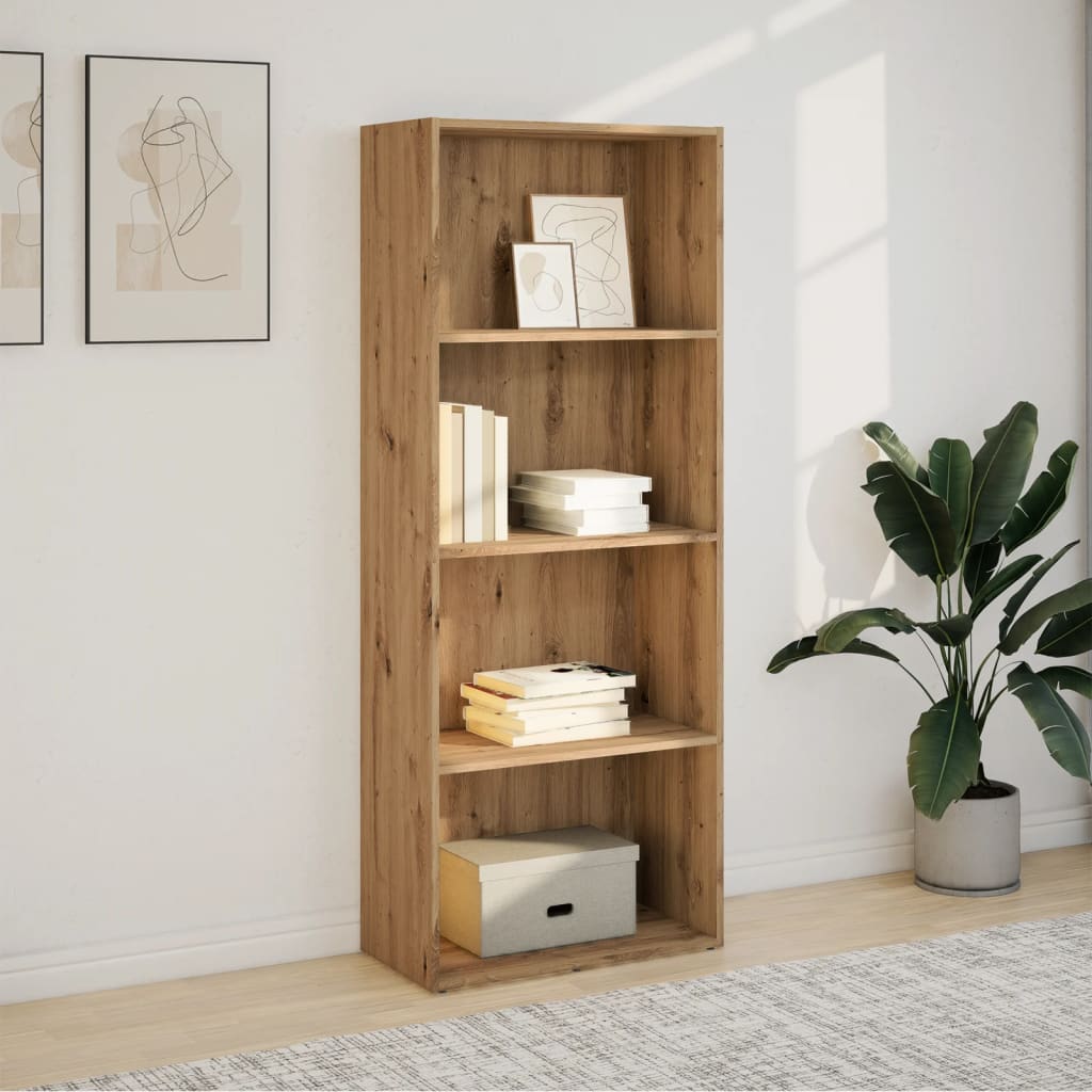 vidaXL Bookcase Artisian Oak 60x30x152 cm Engineered Wood