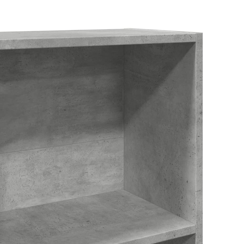 vidaXL Bookcase Concrete Grey 80x30x114 cm Engineered Wood