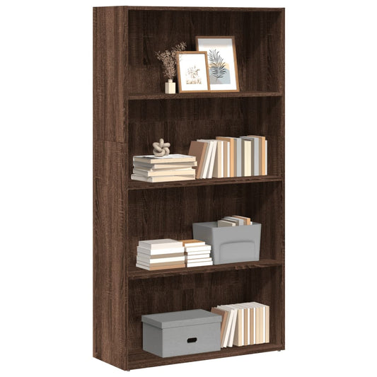 vidaXL Bookcase Brown Oak 80x30x152 cm Engineered Wood