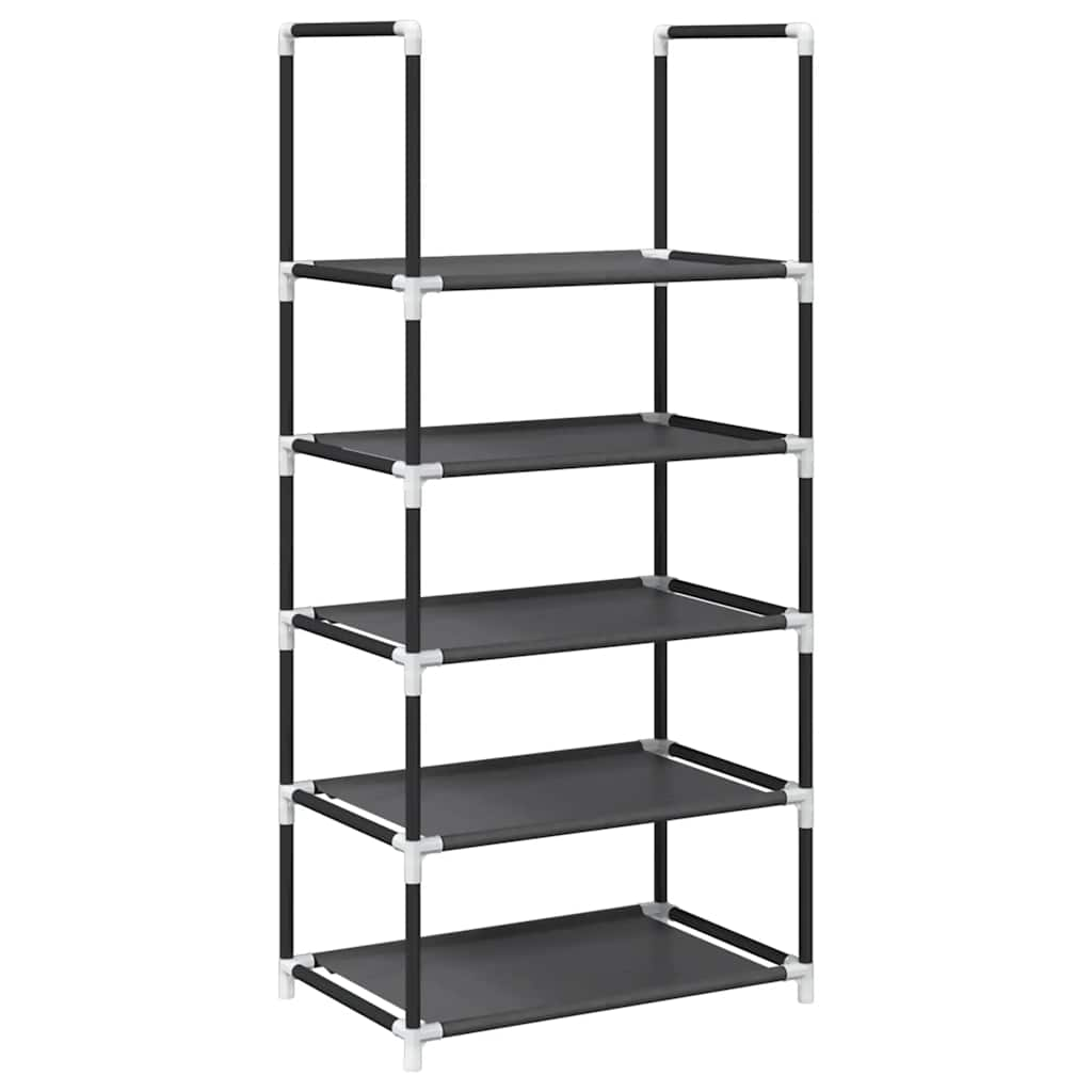 vidaXL Shoe Rack 5-Tier Black 44x28x94 cm Non-woven Fabric