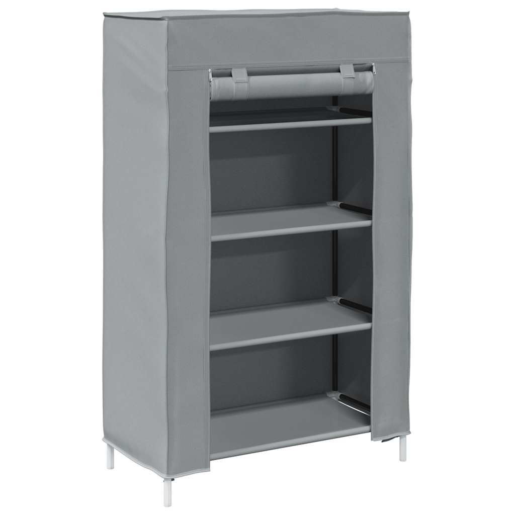 vidaXL Shoe Cabinet Grey 60.5x30x97 cm Non-woven Fabric