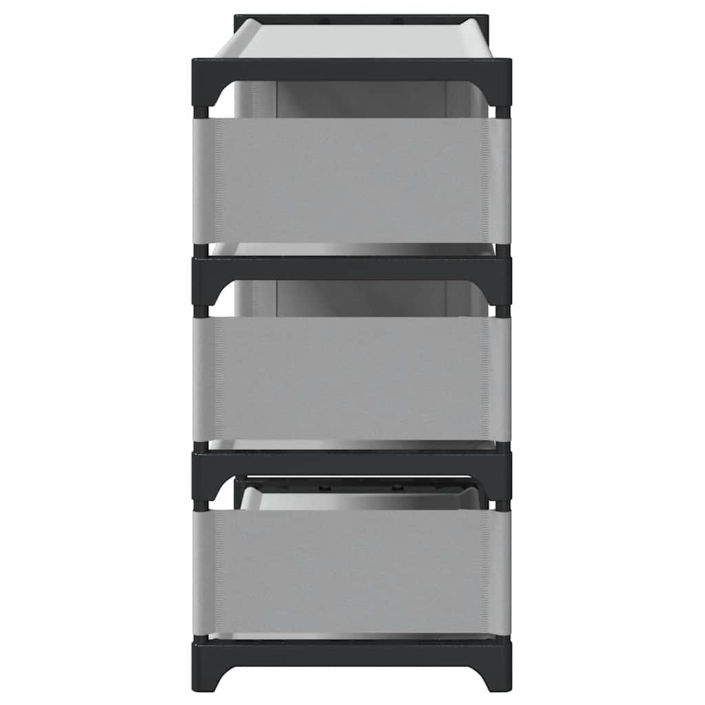 vidaXL Shoe Rack 4-Tier Grey 54x28x55 cm Non-woven Fabric