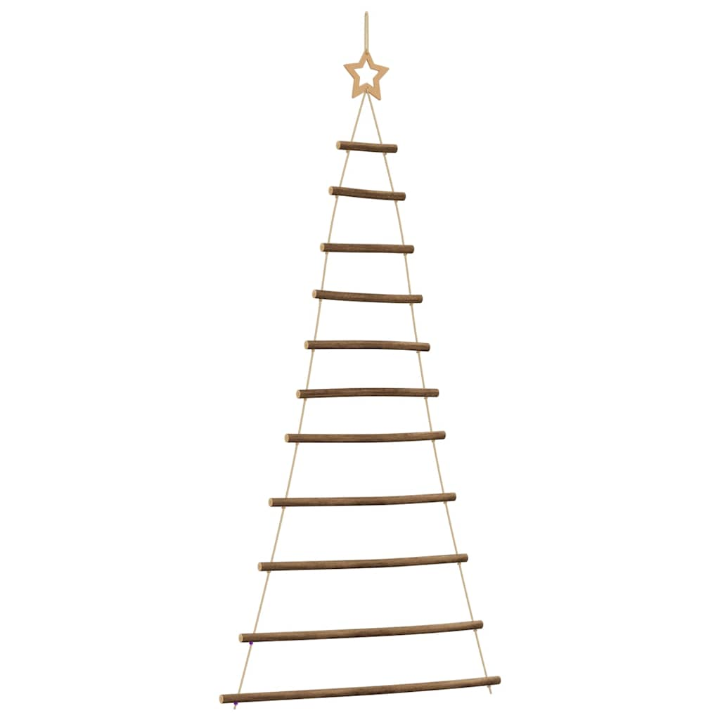 vidaXL Hanging Christmas Tree with Top Star 74x150 cm Natural Branch