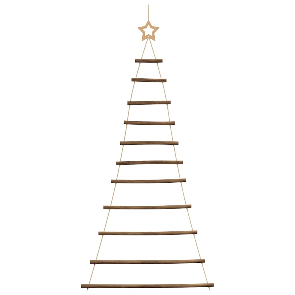 vidaXL Hanging Christmas Tree with Top Star 74x150 cm Natural Branch