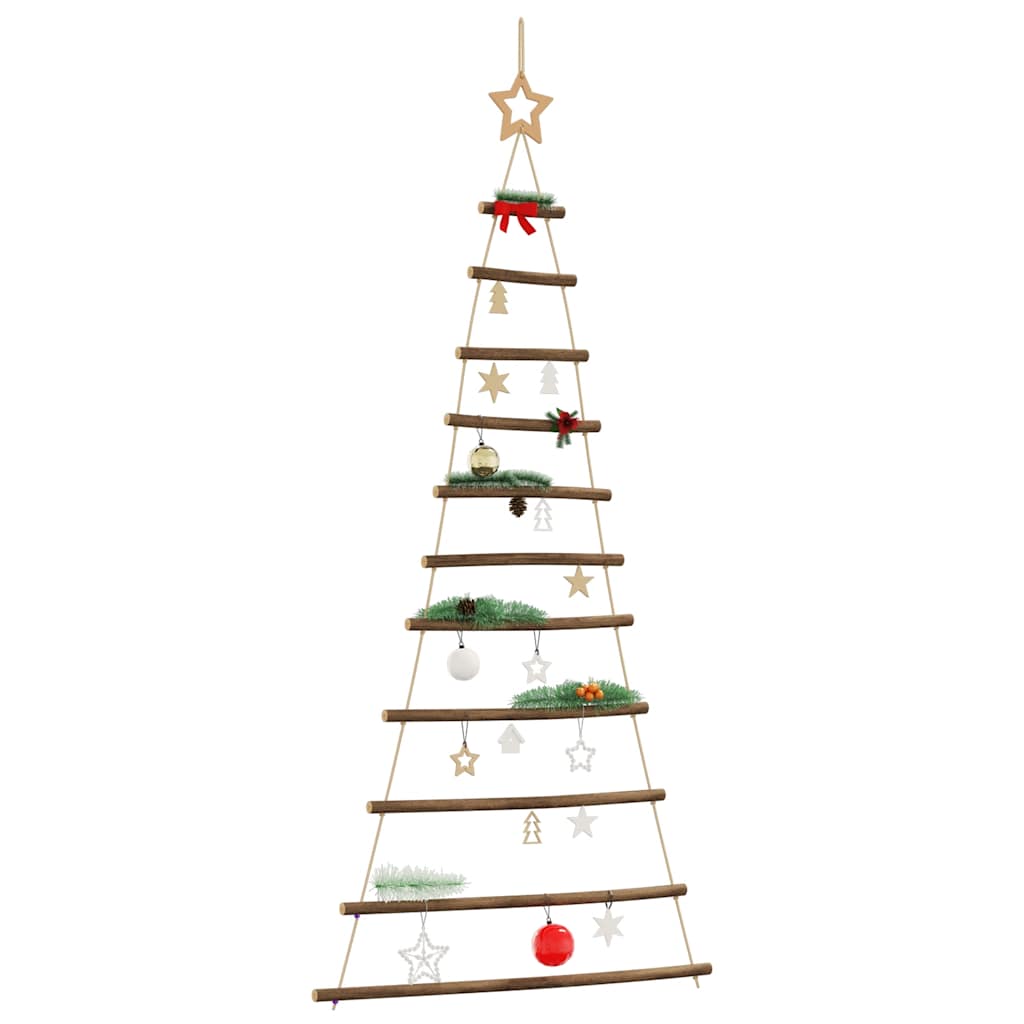 vidaXL Hanging Christmas Tree with Top Star 74x150 cm Natural Branch