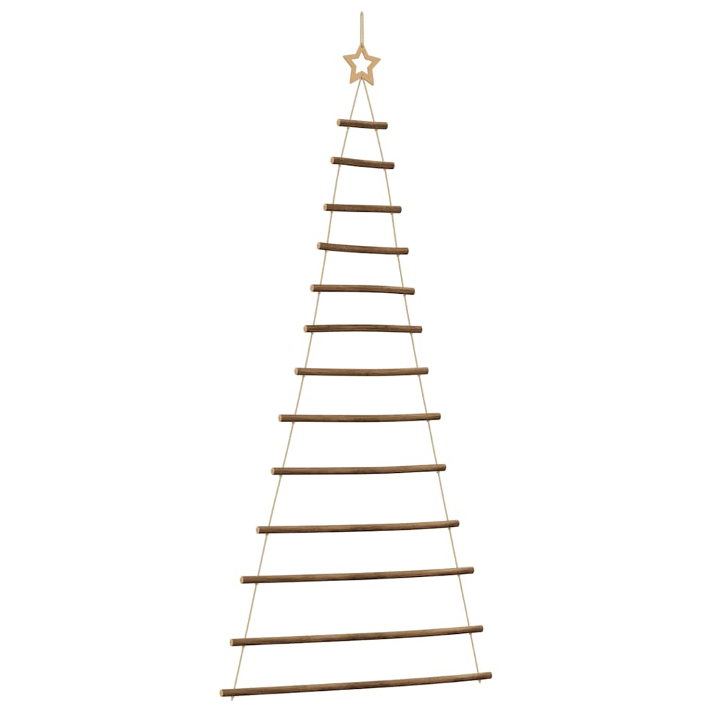 vidaXL Hanging Christmas Tree with Top Star 86x180 cm Natural Branch