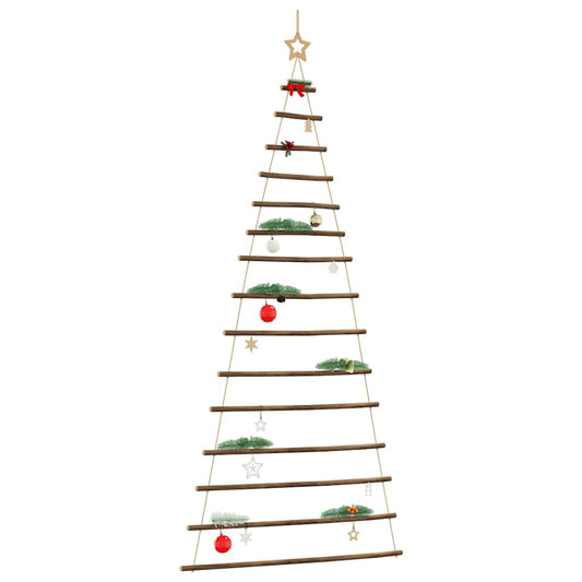 vidaXL Hanging Christmas Tree with Top Star 100x210 cm Natural Branch