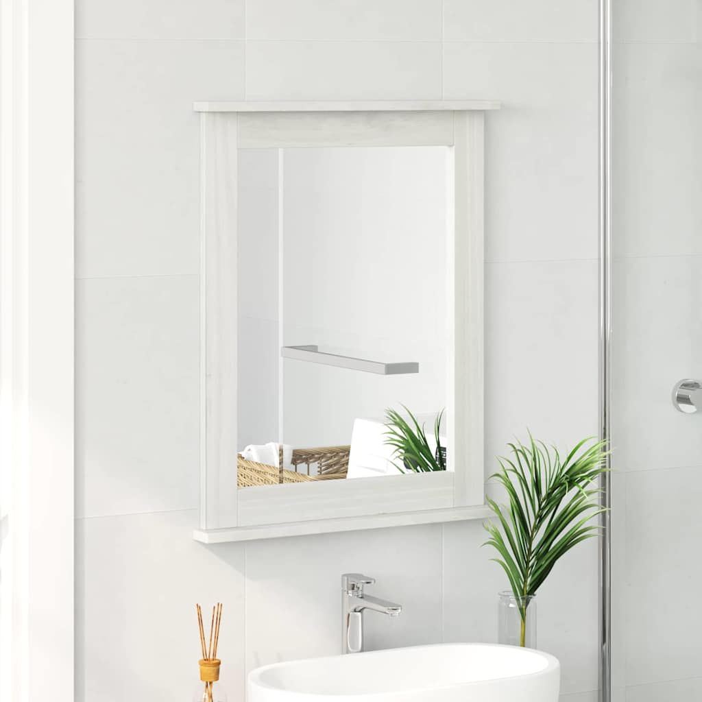 Mirror VIGO Antique White 55.5 x 5 x 70 cm Solid pine wood