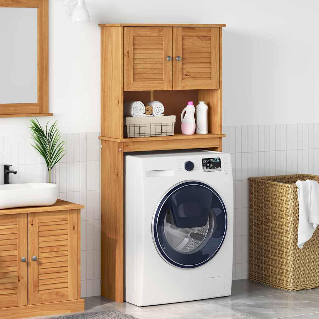 Washing Machine Cabinet with Shelf VIGO Brown and Honey Brown