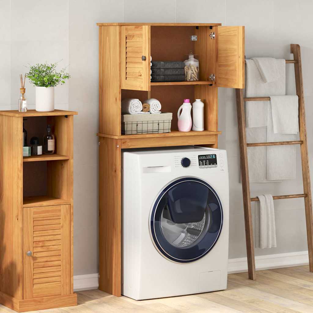 Washing Machine Cabinet with Shelf VIGO Brown and Honey Brown