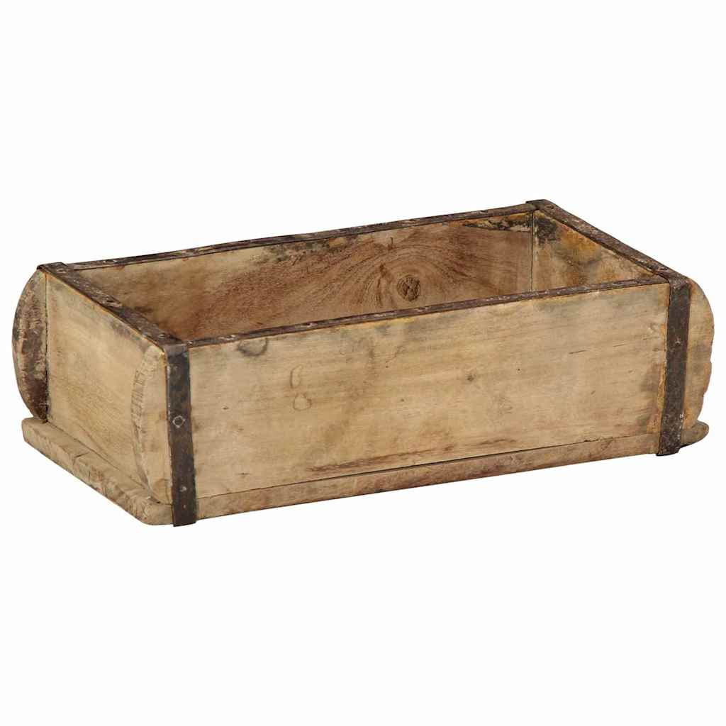 Tray with Storage Brown 30 x 15 x 9 cm Solid Reclaim Wood