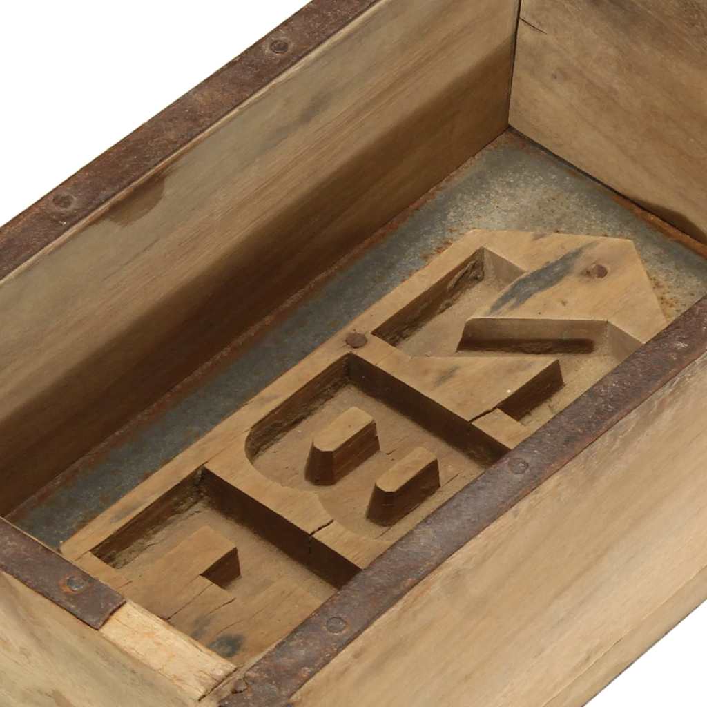 Tray with Storage 4 pcs Brown 57 x 15 x 9 cm Solid Reclaim Wood