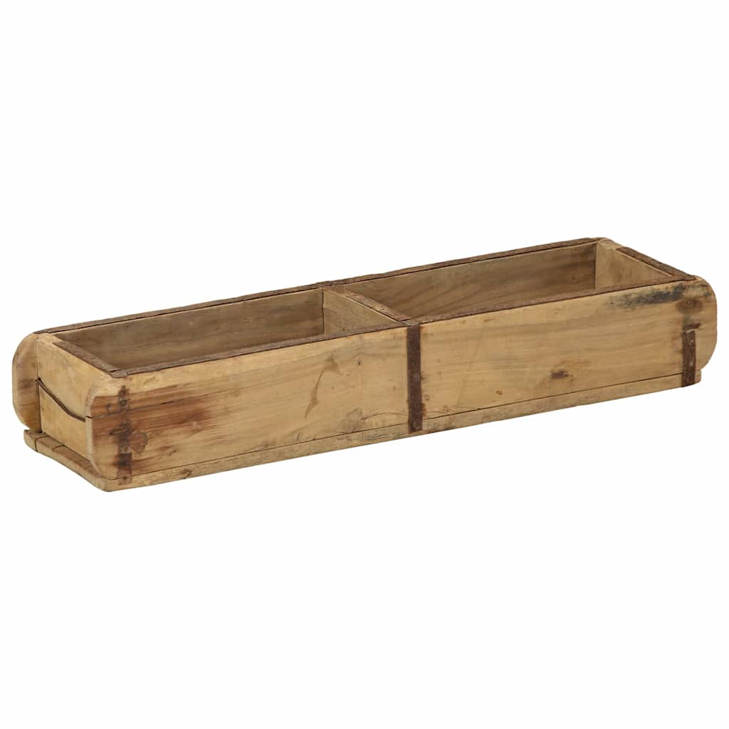 Tray with Storage 4 pcs Brown 57 x 15 x 9 cm Solid Reclaim Wood