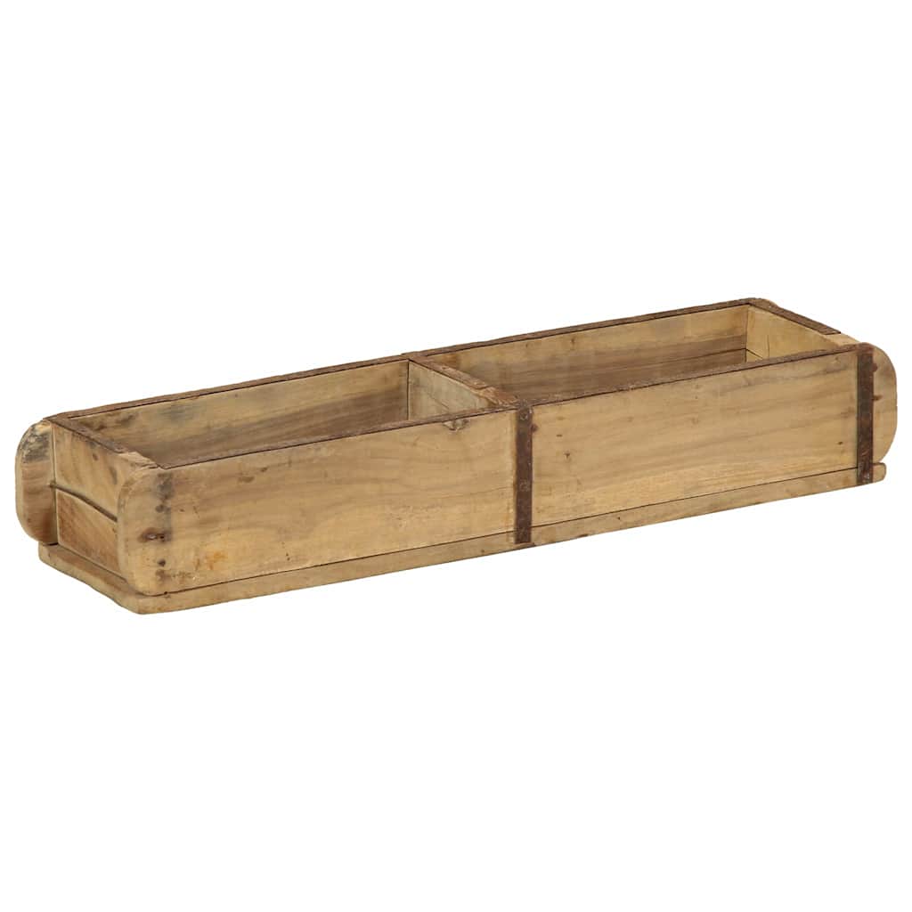 Tray with Storage 4 pcs Brown 57 x 15 x 9 cm Solid Reclaim Wood