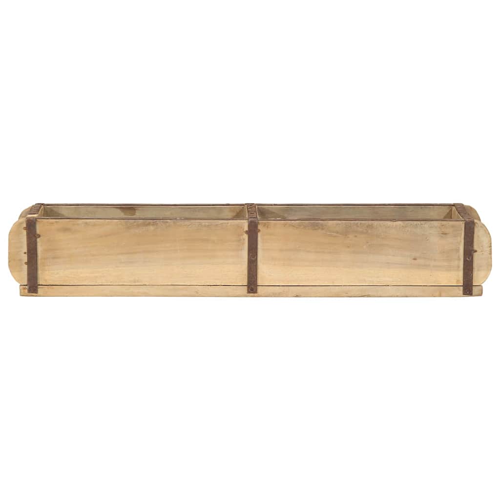 Tray with Storage 4 pcs Brown 57 x 15 x 9 cm Solid Reclaim Wood