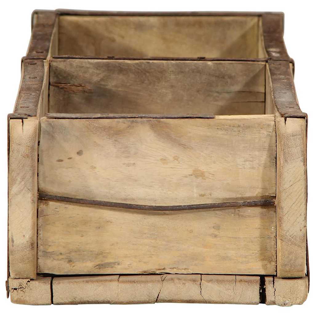 Tray with Storage 4 pcs Brown 57 x 15 x 9 cm Solid Reclaim Wood