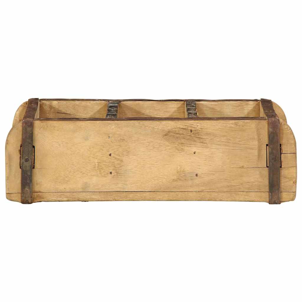 Tray with Storage 4 pcs Brown 30 x 14 x 9 cm Solid Reclaim Wood