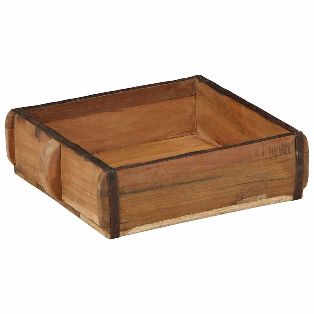 Tray 2 pcs Brown 29 x 31 x 10 cm Solid Reclaim Wood