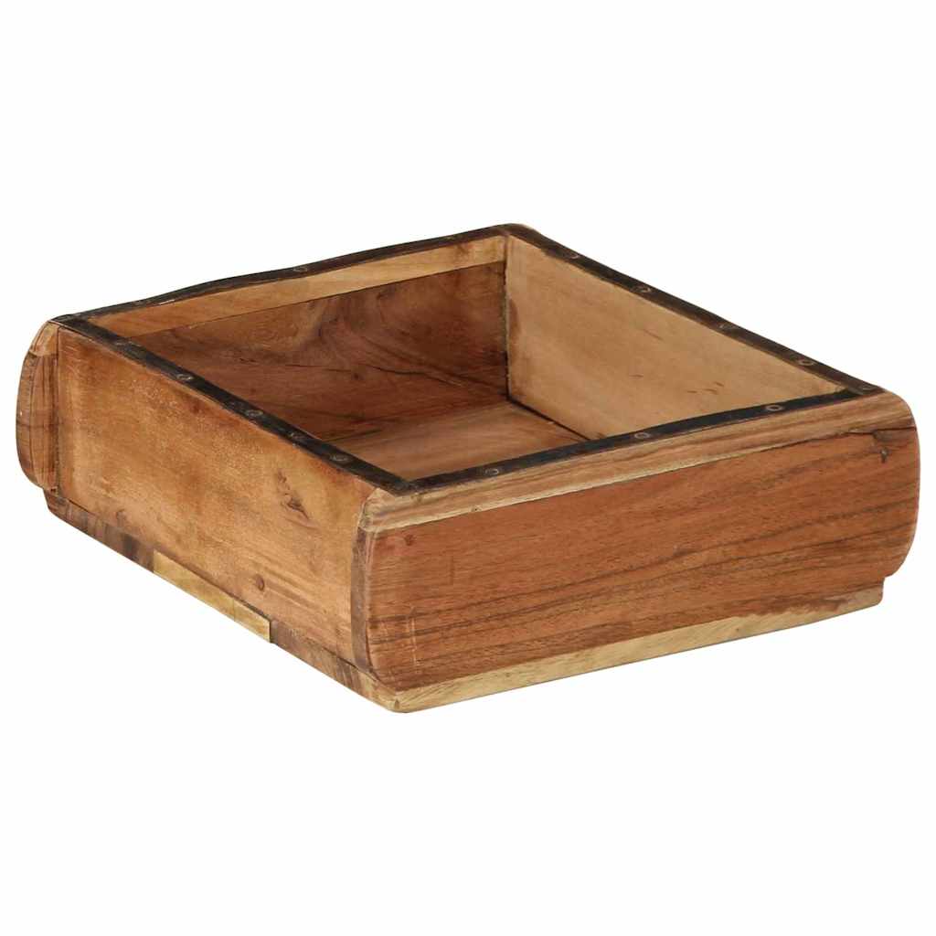 Tray 2 pcs Brown 29 x 31 x 10 cm Solid Reclaim Wood