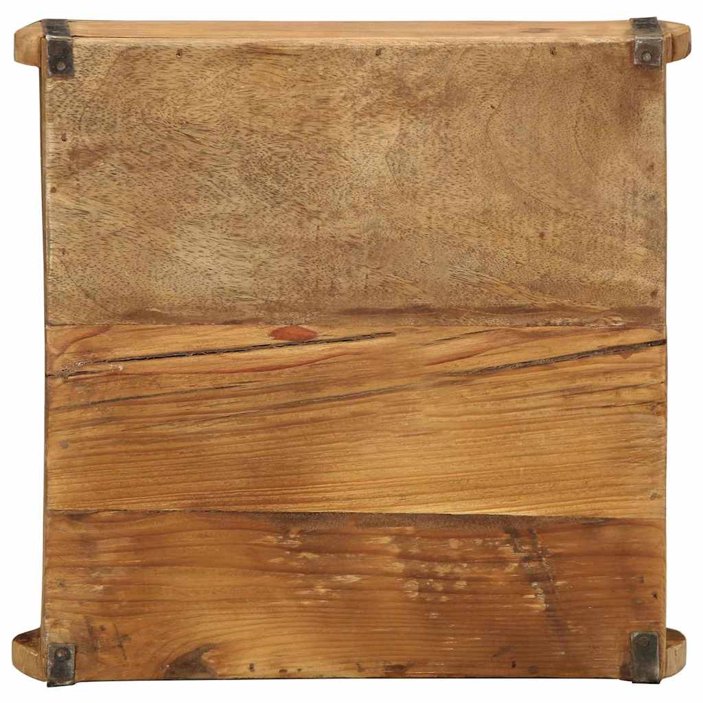 Tray with Storage Brown 29 x 31 x 10 cm Solid Reclaim Wood