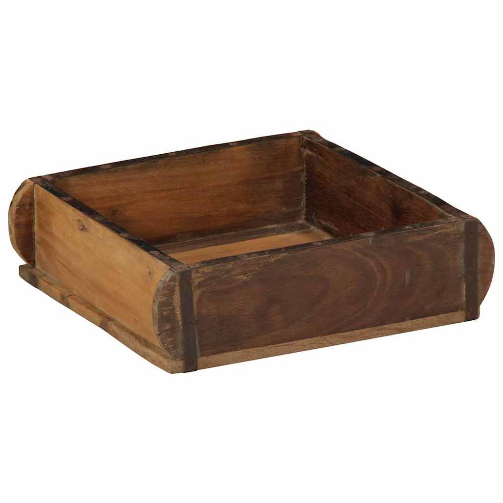 Tray 4 pcs Brown 29 x 31 x 10 cm Solid Reclaim Wood