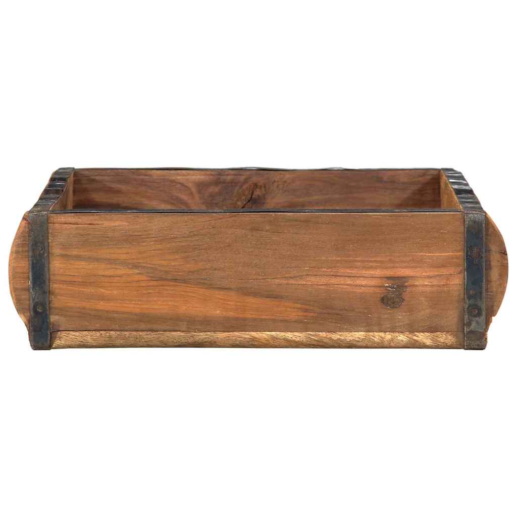 Tray 4 pcs Brown 29 x 31 x 10 cm Solid Reclaim Wood