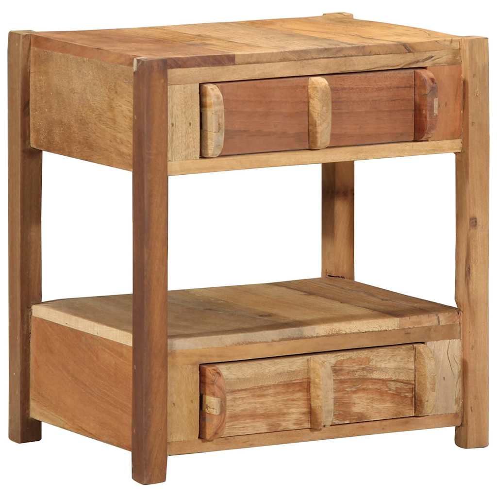 End Table with Drawer Brown 43 x 32 x 46 cm Solid Reclaim Wood