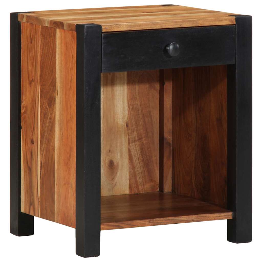Bedside Cabinet Brown 40 x 35 x 50 cm Solid Acacia Wood