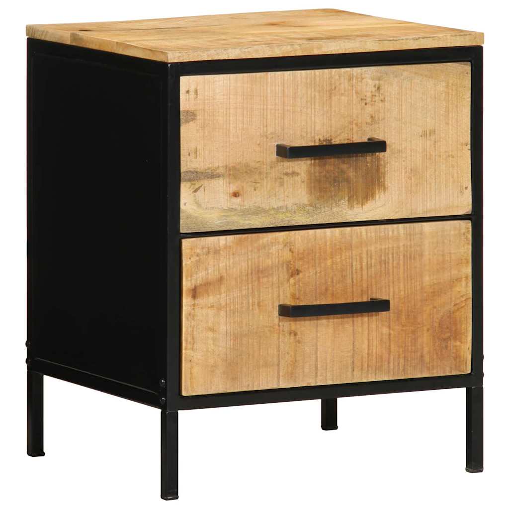 Bedside Cabinet with Drawer Brown and Black 40 x 35 x 50 cm