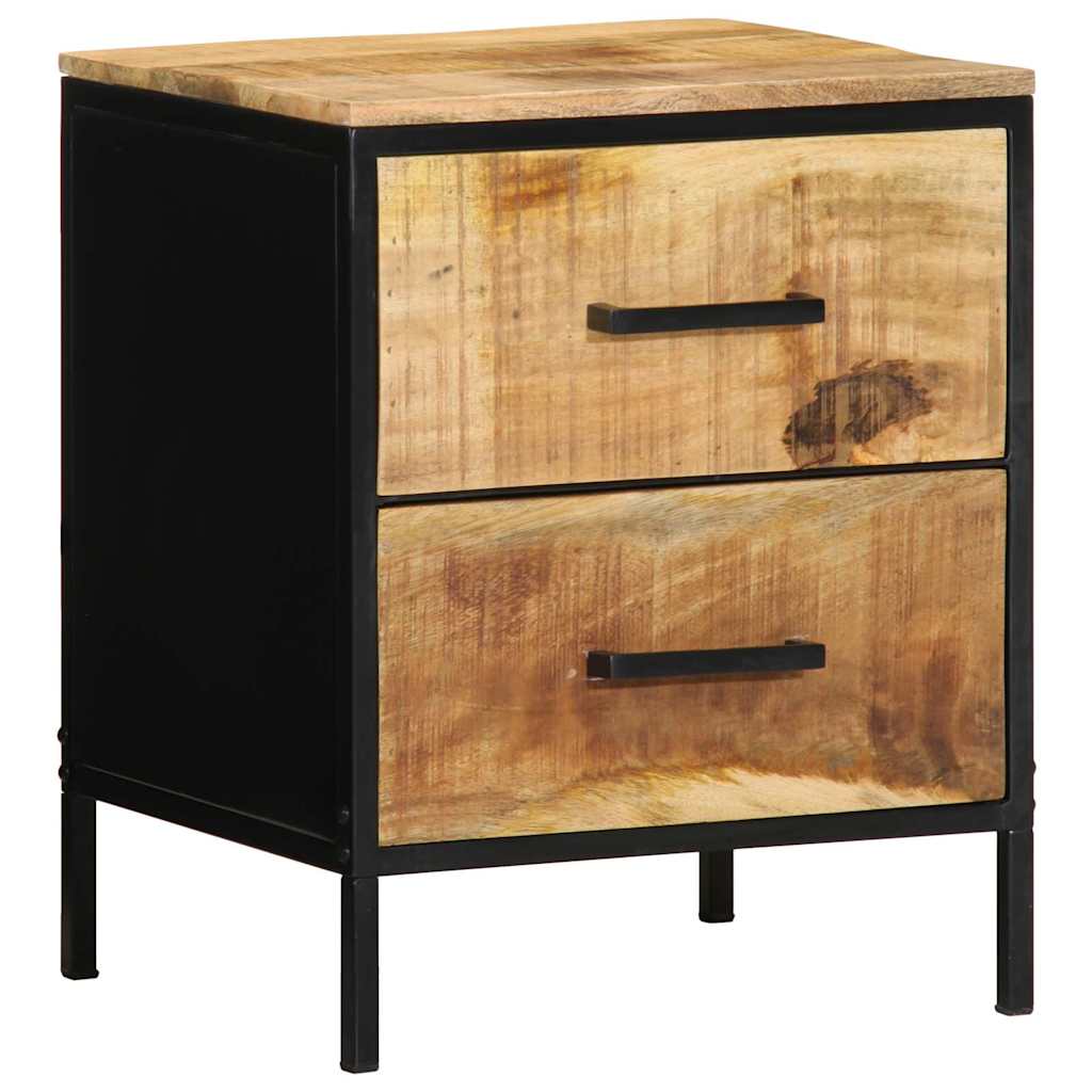 Bedside Cabinet with Drawer Brown and Black 40 x 35 x 50 cm
