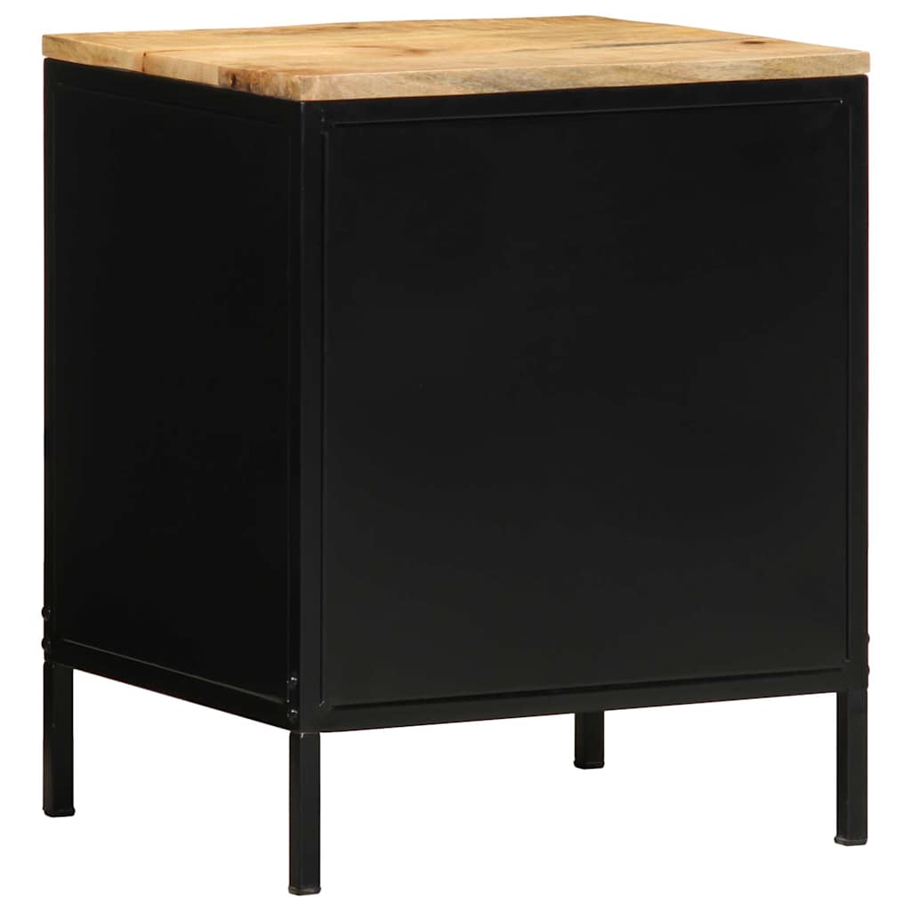 Bedside Cabinet with Drawer Brown and Black 40 x 35 x 50 cm