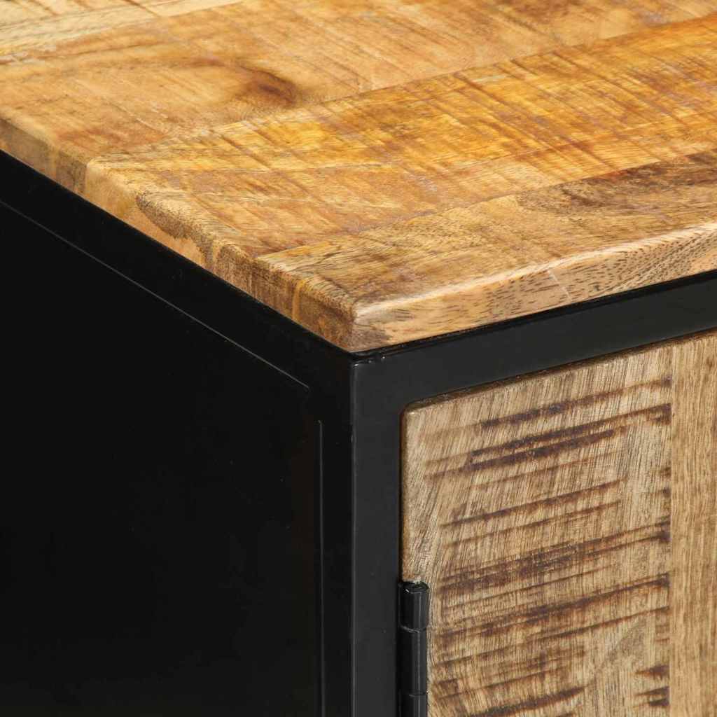 Bedside Cabinet Brown and Black 50 x 30 x 45 cm