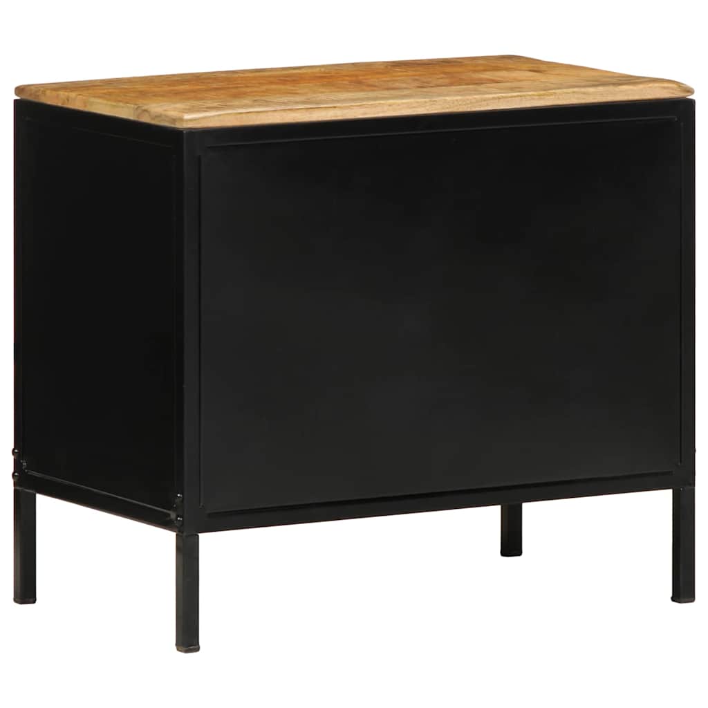 Bedside Cabinet Brown and Black 50 x 30 x 45 cm