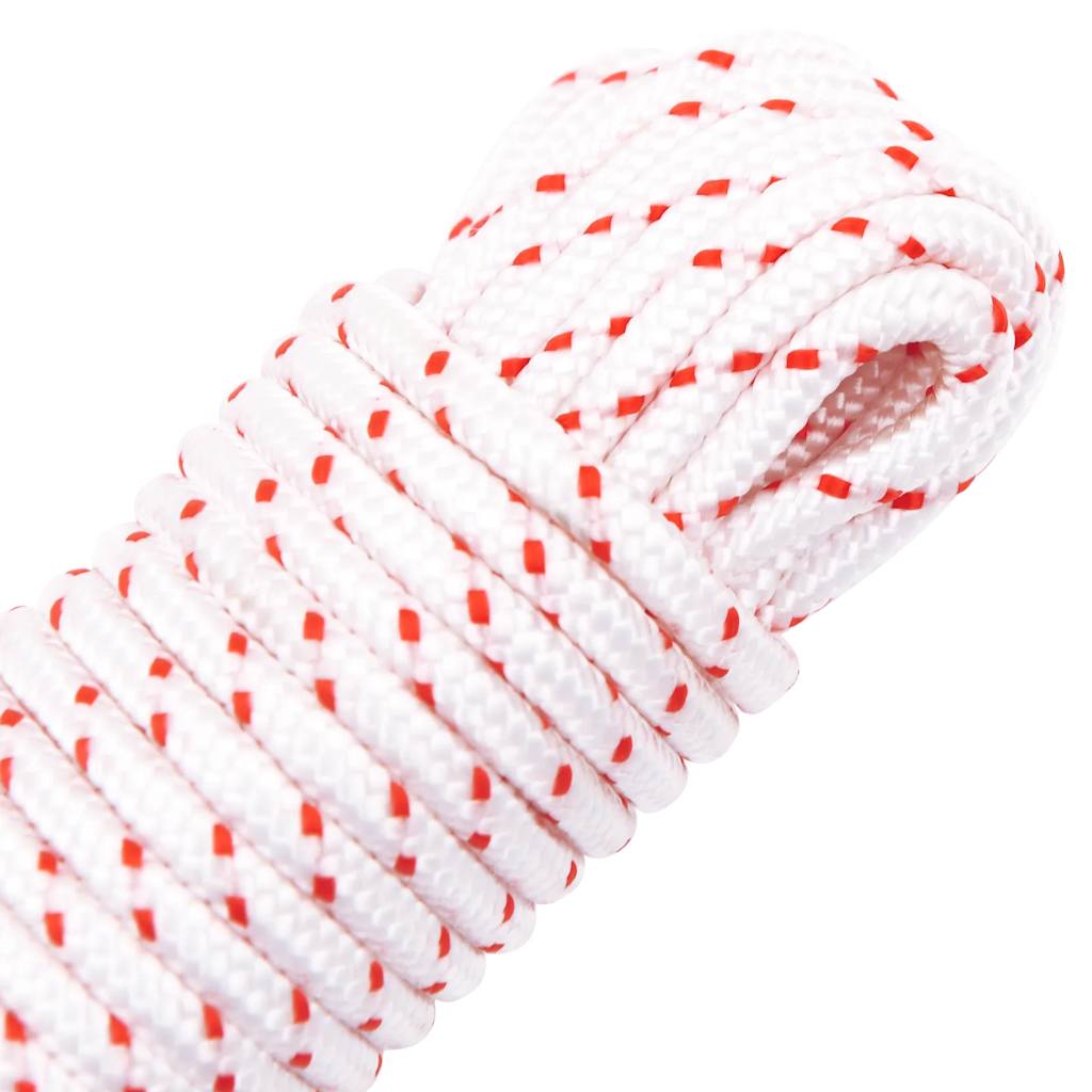 vidaXL Pull Starter Cord White and Red Ø4 mm 10 m Nylon