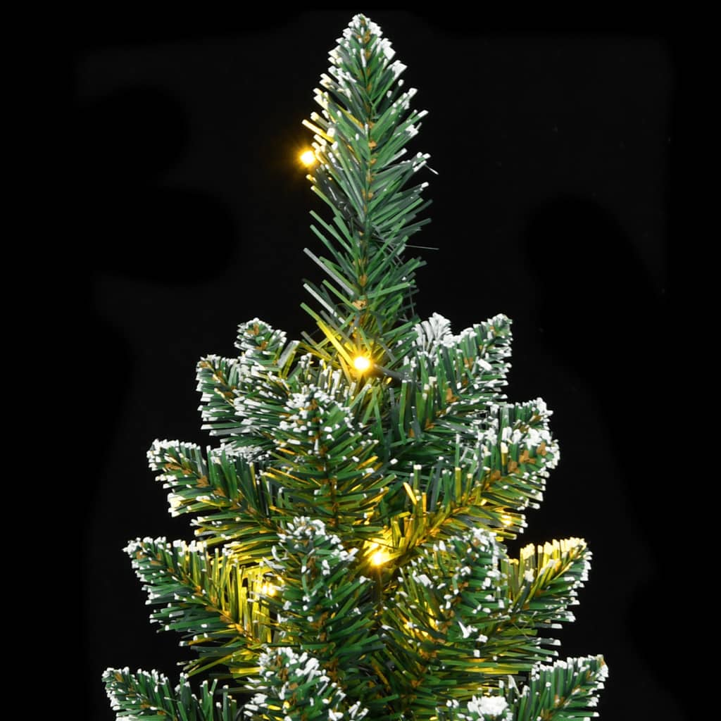 vidaXL Artificial Slim Christmas Tree 150 LEDs 150 cm