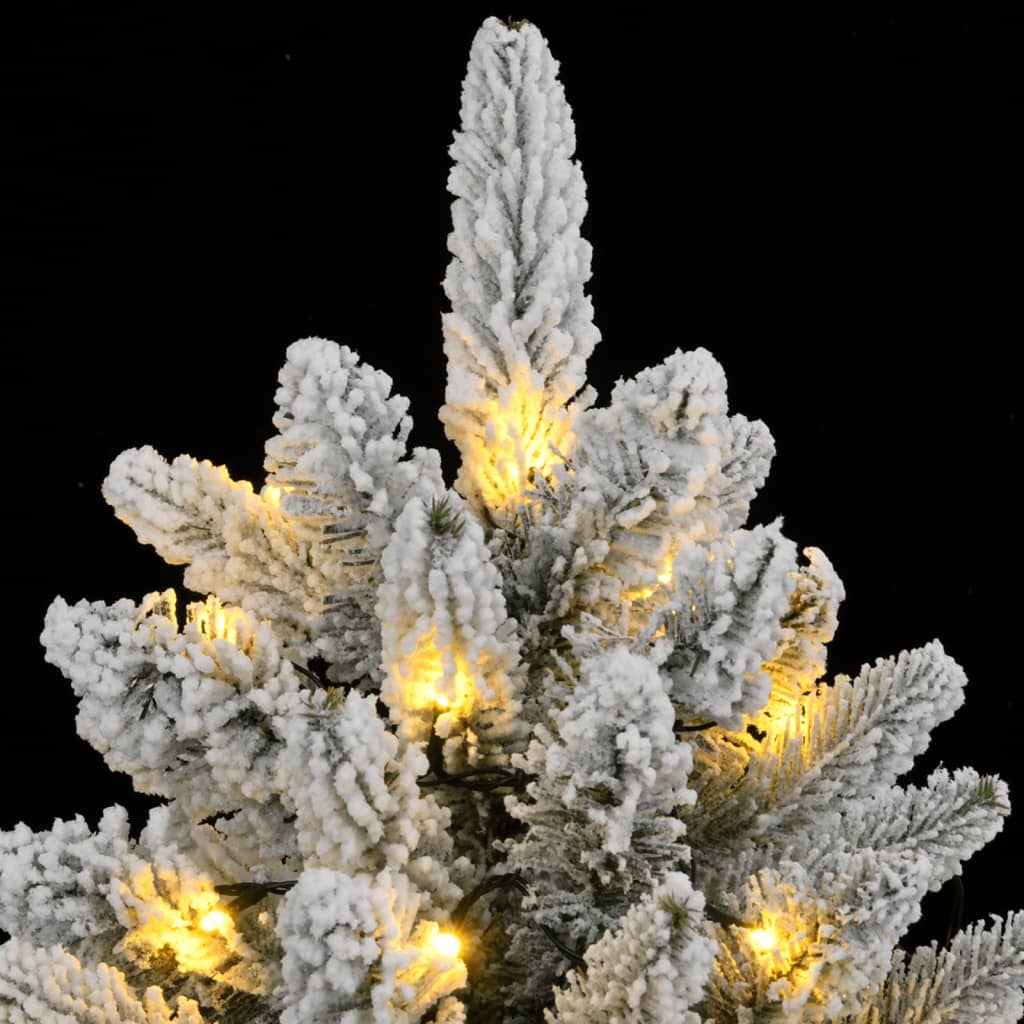 vidaXL Artificial Christmas Tree 150 LEDs and Flocked Snow 150 cm