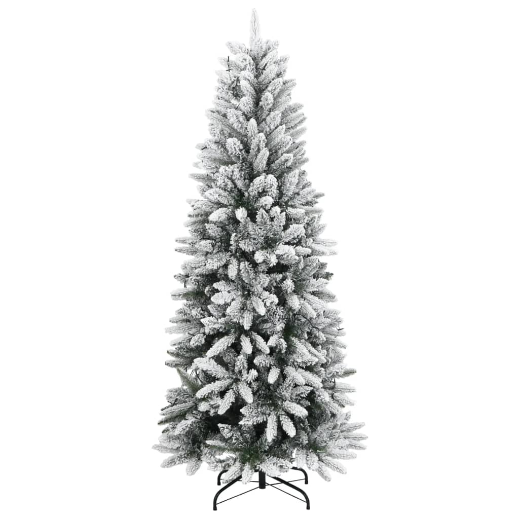 vidaXL Artificial Christmas Tree 300 LEDs and Flocked Snow 180 cm