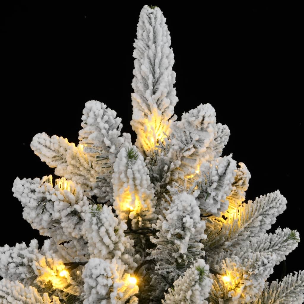 vidaXL Artificial Christmas Tree 300 LEDs and Flocked Snow 210 cm