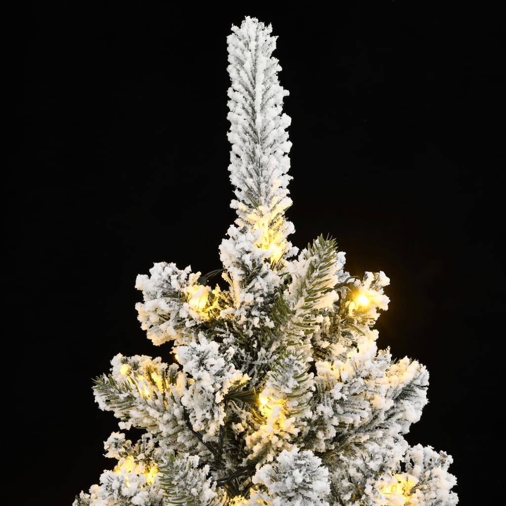 vidaXL Artificial Christmas Tree 150 LEDs and Flocked Snow 120 cm