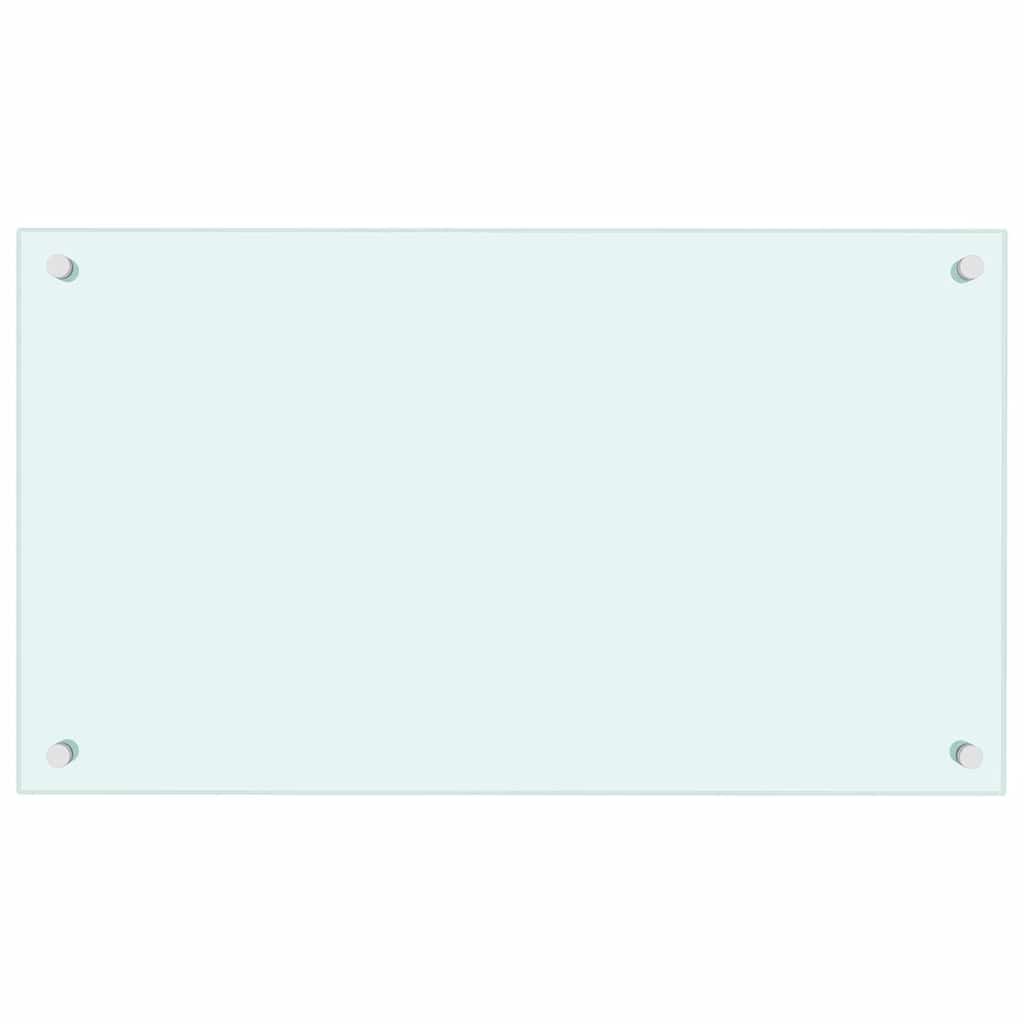 vidaXL Kitchen Backsplashes 2 pcs White 70x40 cm Tempered Glass