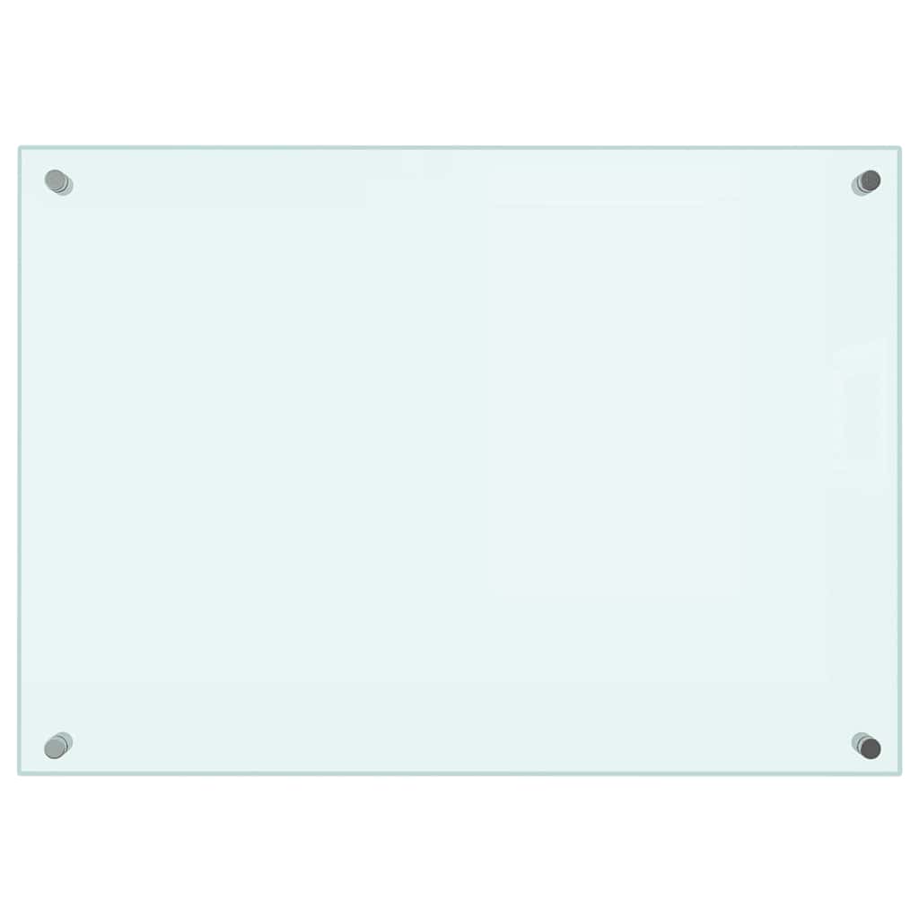 vidaXL Kitchen Backsplashes 2 pcs White 70x50 cm Tempered Glass