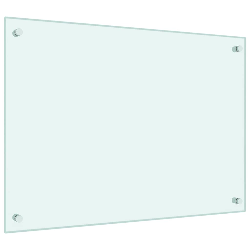 vidaXL Kitchen Backsplashes 2 pcs White 70x50 cm Tempered Glass