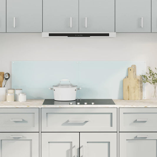 vidaXL Kitchen Backsplashes 2 pcs White 70x50 cm Tempered Glass