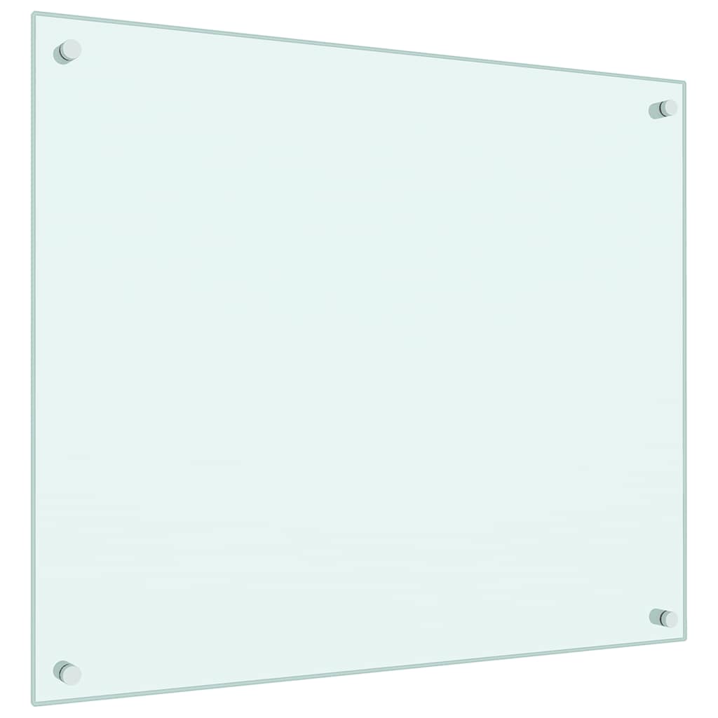 vidaXL Kitchen Backsplashes 2 pcs White 70x60 cm Tempered Glass