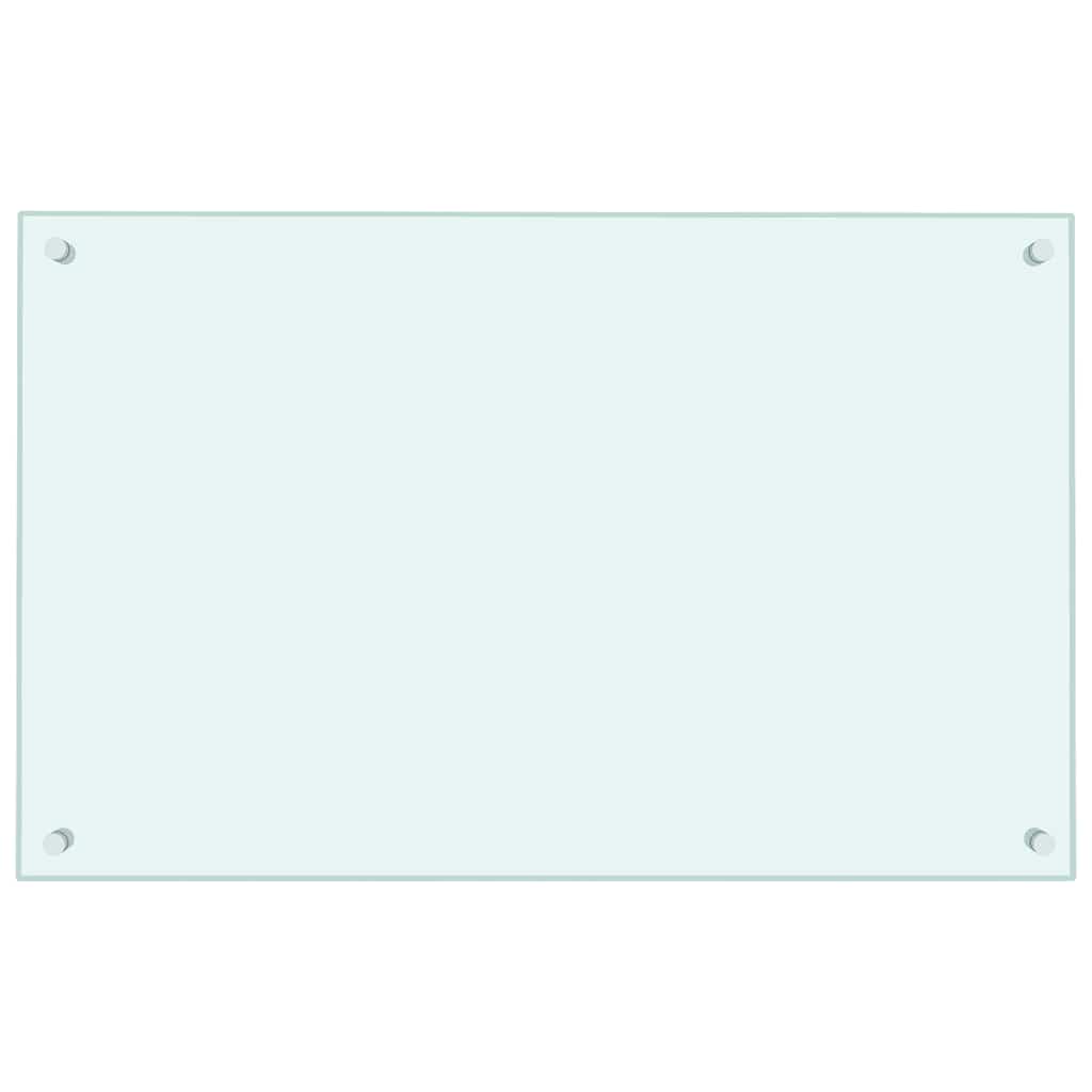 vidaXL Kitchen Backsplashes 2 pcs White 80x50 cm Tempered Glass
